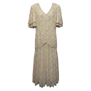 Scala Cream Lace Midi Dress